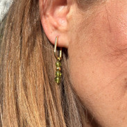 Earrings with Chrysolite in silver