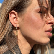 Earrings with Chrysolite in silver