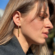 Earrings with Chrysolite in silver