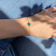 Bracelet with natural Malachite