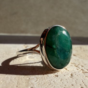 Silver Emerald Ring