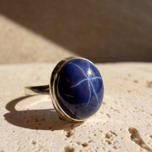Silver Sapphire Ring