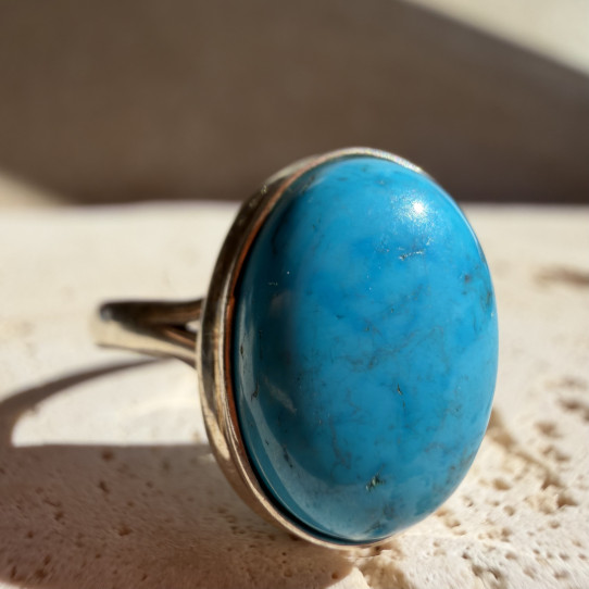 Silver ring with Natural Turquoise