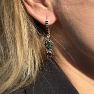 Earrings Tourmaline natural