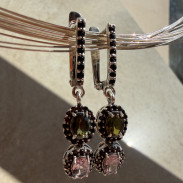 Earrings Tourmaline natural