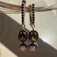 Earrings Tourmaline natural