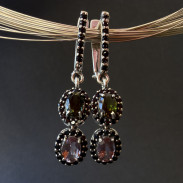 Earrings Tourmaline natural