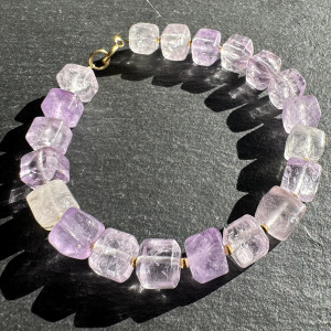 Bracelet with Ametrine in gold-plated silver