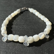 Mother of Pearl and Moonstone Bracelet, natural