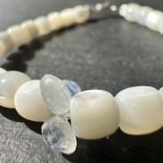 Mother of Pearl and Moonstone Bracelet, natural