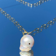 Pendant with Natural Baroque Pearls