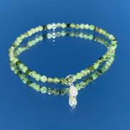 Set of 2 Bracelets, Jade and Pearl