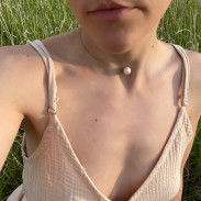 Natural pearl pendant