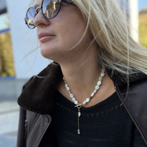 Choker Mother of Pearl Emerald Natural