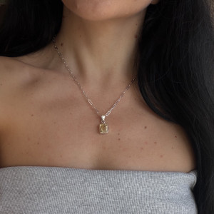 Natural citrine pendant in silver