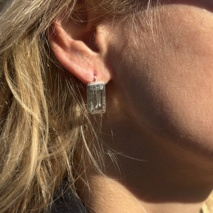 Silver Rhinestone Earrings