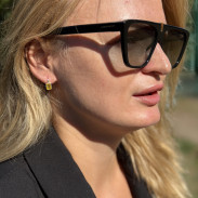 Сережки Сапфір жовтий (Шрі-Ланка) натуральний зі срібла