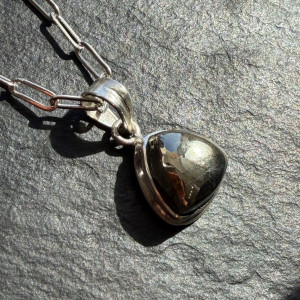Natural pyrite pendant