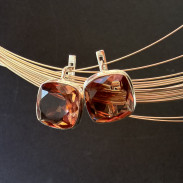 Сережки Султаніт натуральний зі срібла